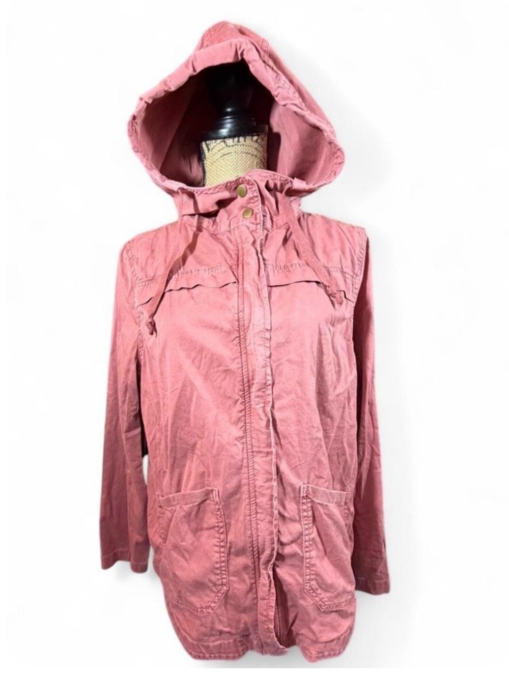 SO American Heritage Dusty Rose Hooded Utility Jacket Large